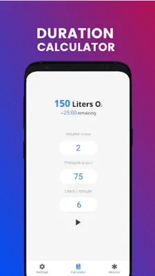 O2Monitor- Oxygen duration Cal android App screenshot 3